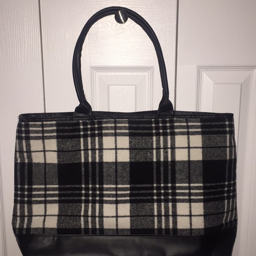 Wool/pleather tote - Picture 2 of 3